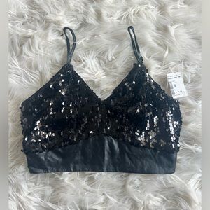 Shop 17 Black Sequin Top